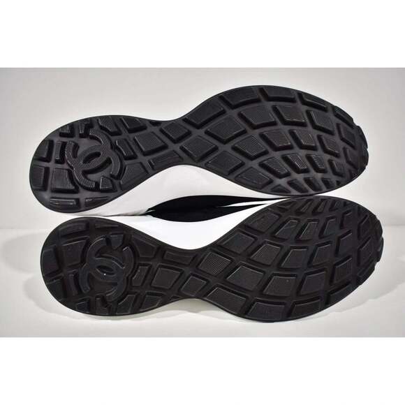 Chanel 22S Men Blue Suede White CC Logo Low Top Lace Up Trainer Sneaker 44 11 - Picture 10 of 10